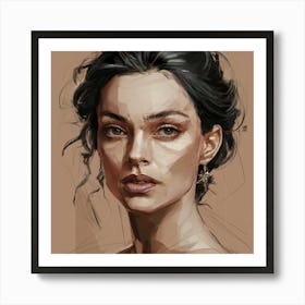 Captivating Portraits Elegant Sketches Of Women S Faces In Expressive Line Art (1) Art Print