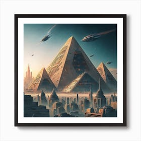 Futuristic Cityscape 3 Art Print