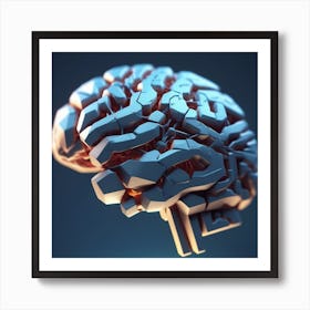 Brain 3d Model Art Print