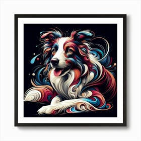 Abstract Dog Painting 1 Art Print