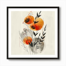 Abstract Flower Painting Art Print