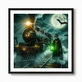 Haunted Train Art Print