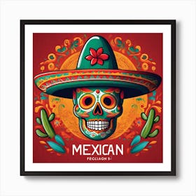 Mexican Skull 74 Art Print