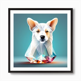 Diamond Dog ,  dog illustration, dog portrait, animal illustration, digital art, pet art, dog artwork, dog drawing, dog painting, dog wallpaper, dog background, dog lover gift, dog décor, dog poster, dog print, pet, dog, vector art, dog art Art Print