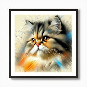 Feline Cat Creative Artwork Illustration 118 Art Print