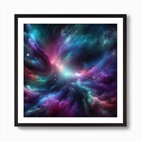 A Background That Captures The Mesmerizing Beauty Of A Cosmic Aurora Art Print