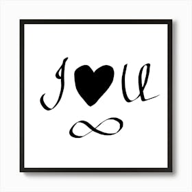 I Love You Infinity 1 Art Print