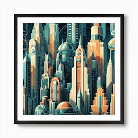 Futuristic Cityscape 39 Art Print