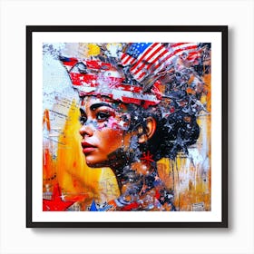 Miss Americana - American Girl Art Print