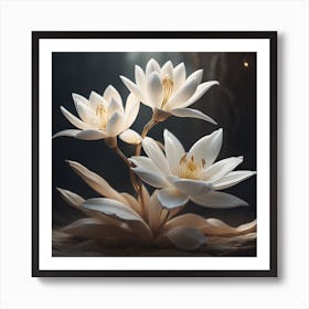 Alabaster Lily 7 Art Print