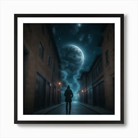 Wizard In Dark Alley Art Print