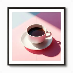 Coffee Cup On A Table 1 Art Print