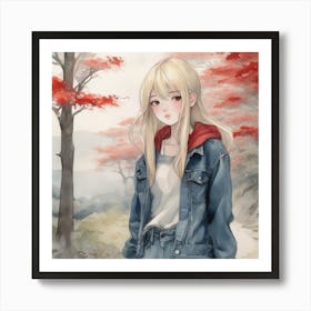 Anime Girl Art Print