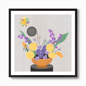 Flowers For Gemini Square Art Print