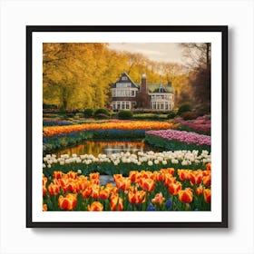 Tulips In The Garden 11 Art Print