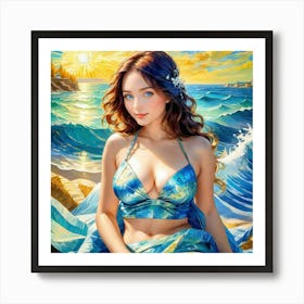 Mermaid fuj Art Print