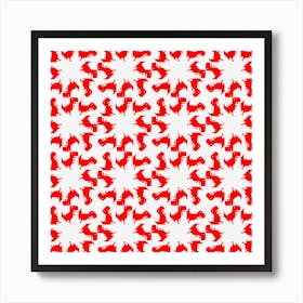 Abstract Red Pattern Art Print