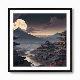 Japanese Village Art Print