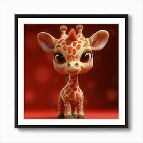 Cute Giraffe 21 Art Print