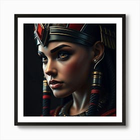 Cleopatra Detail Portrait Drawing Art Print