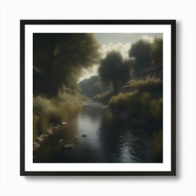 River In The Woods 27 Art Print