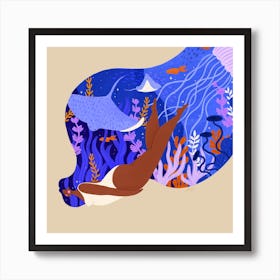 Underwater Square Art Print