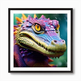 High quality crocodile in color Art Print