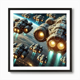 Orbital Bombers Converted Art Print