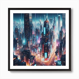 Futuristic City 4 Art Print