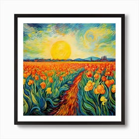 Tulips By Van Gogh Art Print