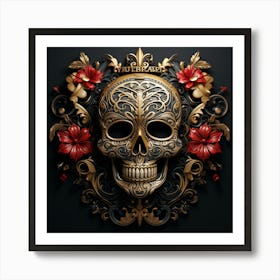 Day Of The Dead Skull Art Print