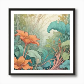 Flora And Fauna 4 Art Print