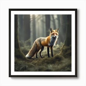 Fox In The Forest 48 Art Print