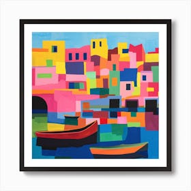 Abstract Travel Collection Belize City Belize 4 Art Print