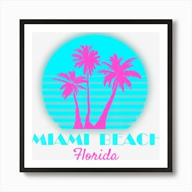 Miami Beach Florida Souvenir South Beach Art Print