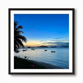 Ocean Cape Holiday Siam Beautiful Shore Point Paradise Turquoise Peaceful Sunset Grass M (22) Art Print