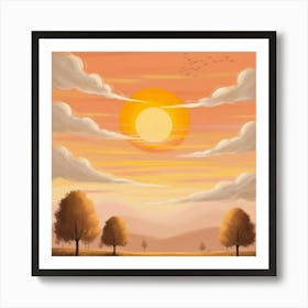 Sunset Background Art Print