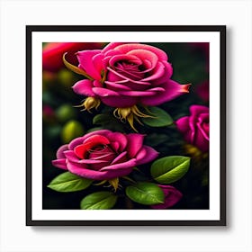 Pink Roses Art Print