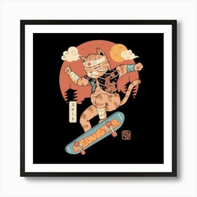 Meowster Skater II Art Print