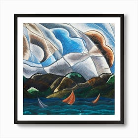 Sailboats In The Sky 1 Art Print