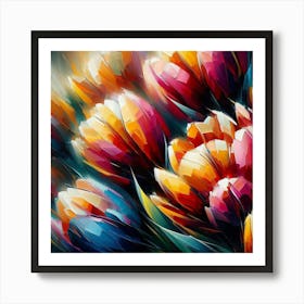 Colorful Tulips 6 Art Print