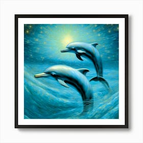 Dolphins Art Print