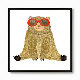 Bear In Sunglasses Art Print