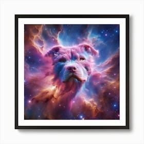 Nebula Dog Art Print