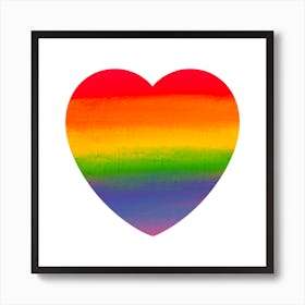 Rainbow Heart Art Print