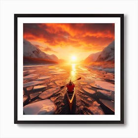 Sunrise In The Arctic Art Print