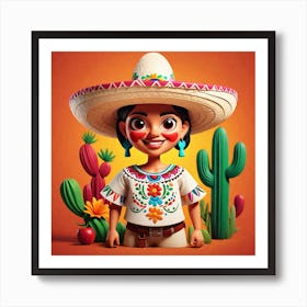 Mexican Girl 64 Art Print