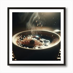 Coffee Cup With Steam Art Print