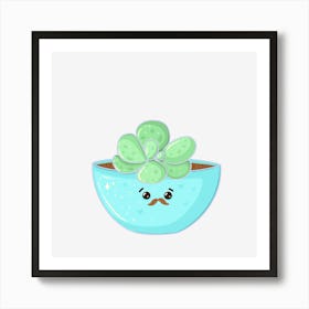 Succulent In A Pot Art Print