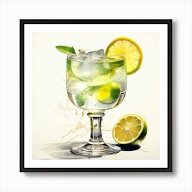 Glass Of Mojito Art Print